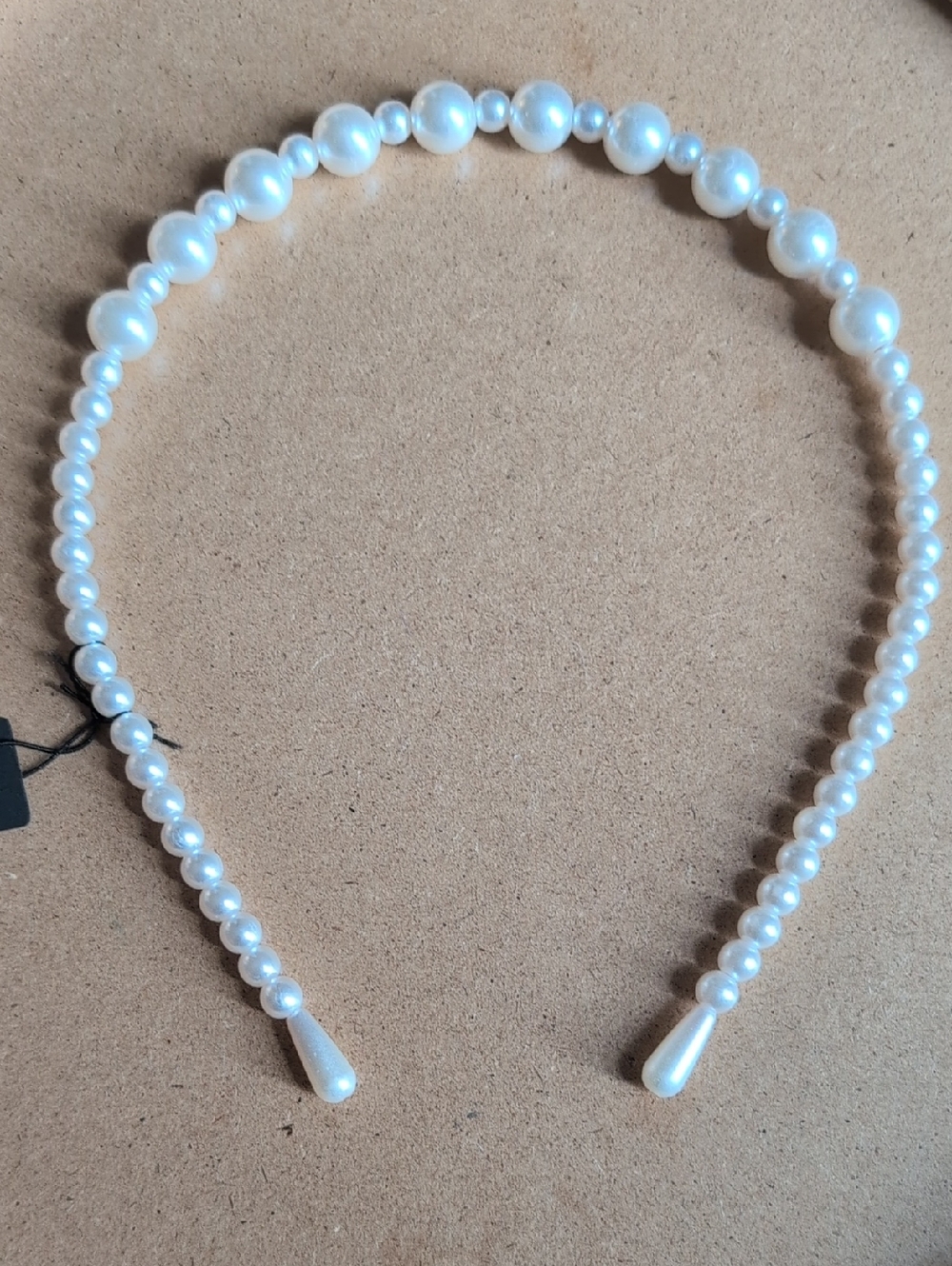 Pearl Bead Headband - Ivory Faux Pearls